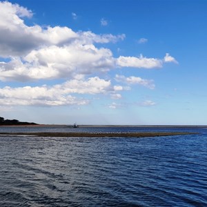 The view towards the ocean from Marine Parade