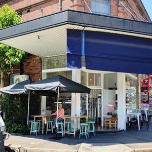 Cafe near railway in Brooklyn