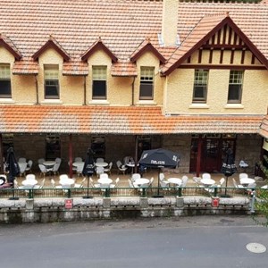 Caves House and the bistro alfresco dining area