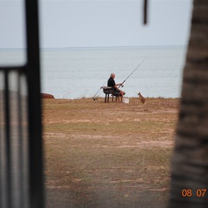 Fishing with an old friend.