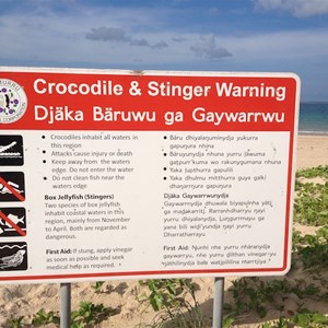 Beach Warning Sign