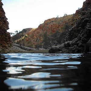 Swimming in Redbank Gorge pool