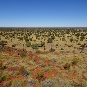 View back towards Lake Amadeus from the top of Longs Range