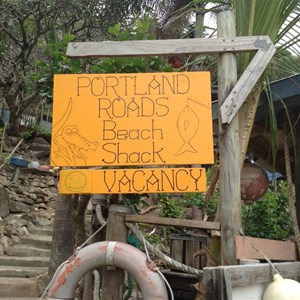 Entrance to the beach shack