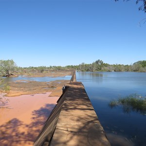 Weir upstream of causeway