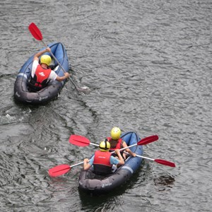 Paddling perfectly presumably