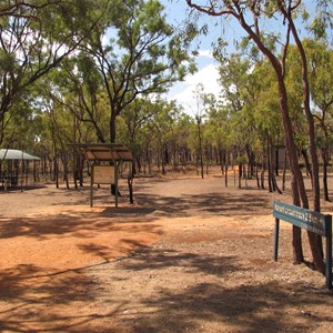 Picnic area at base of volcano