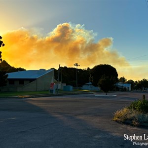 Cane fires at evening in Home Hill