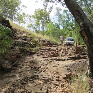 Track to pool can be rocky