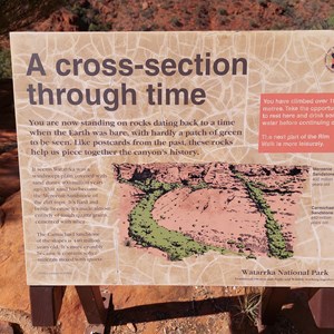 A Cross-Section Through Time Sign & Emergency Comms