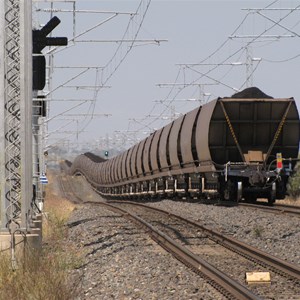 Telephoto of coal train