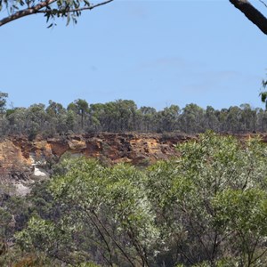 Orange cliffs west of springs