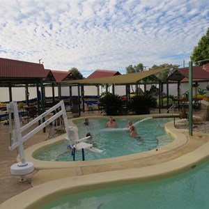 Soothing and warm artesian pool