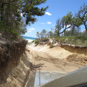Sandy section of beach access track