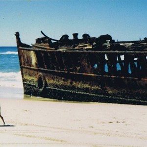 on the way to Orchid beach you will pass the wreck of the Maheno