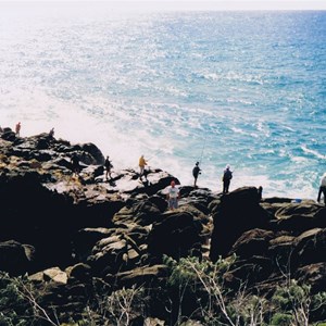 fishing off waddy point at Orchid Beach