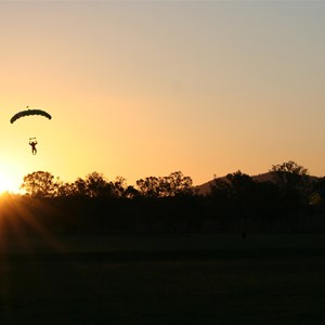skydiver at sunset Toogoolawah Qld
