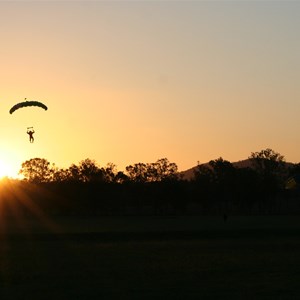 skydiver at sunset Toogoolawah Qld