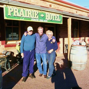 With actor Brian Brown in 2008