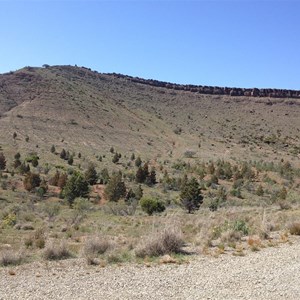 View at the base of the Great Wall of China, Mount Emily, Flinders Ranges.