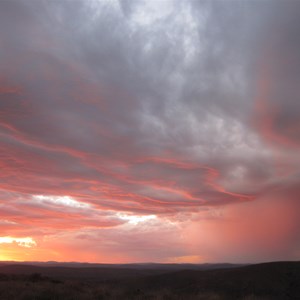 Showers over Mt Ive Station