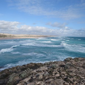 View south along beach Oct 2018