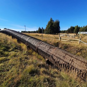 Steel hoops hold staves