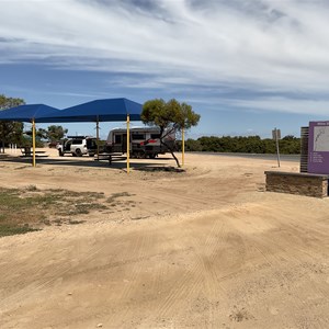 Park near the boat ramp