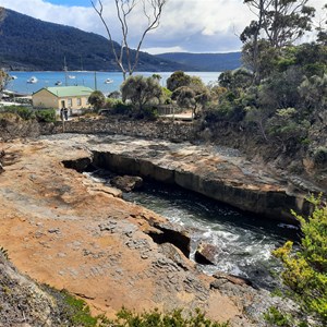 Pirates Bay behind blowhole
