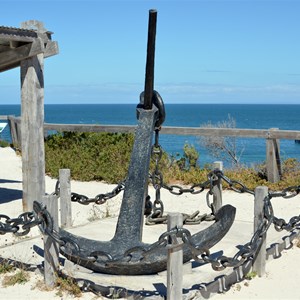A reminder of the many ship wrecks in the area