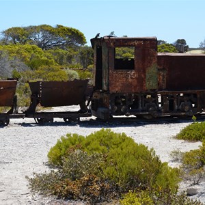 Old Gypsum Mining Train at Stenhouse Bay