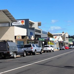 Part of the main street of Penguin