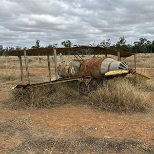 Biplane sculpture