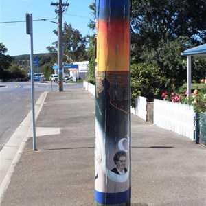 Painted power pole