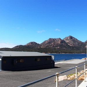 The tour vase at Coles Bay wharf