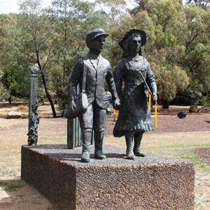 Bronze sculpture in the park