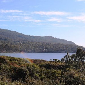 Eaglehawk Bay viewed from the south of Forester Peninsula