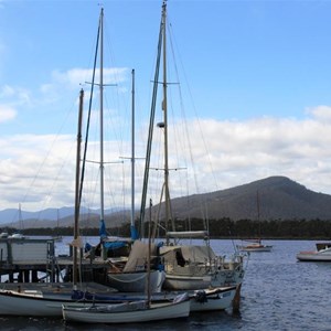 Yachts moored at Franklin