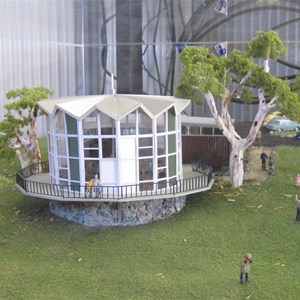 Model of teahouse at Snowy Museum Adaminaby