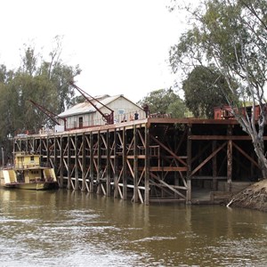 Wharf built of redgum timber