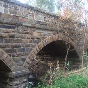 19th Century bridge over Hughes Ck, where Ned Kelly rescued a boy.