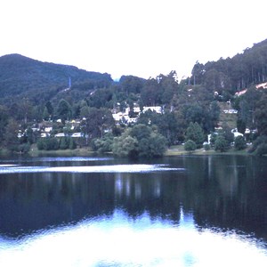 View across lake