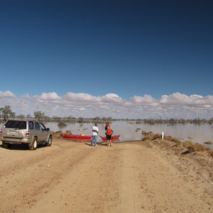 Having to stop on northern bank