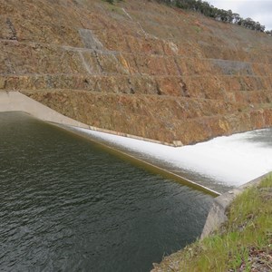 1.05 metres above spillway crest