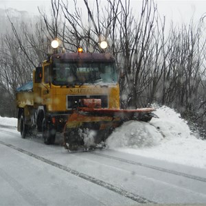 Snowplough in action