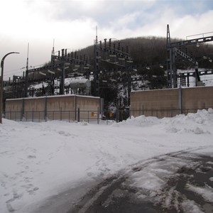 Switchyard under snow