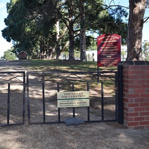 Cemetery gate.