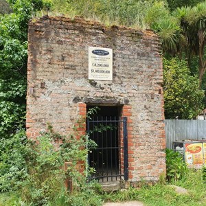 Remains of the bank vault