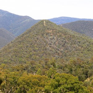 Billy Goat Bluff summit with the track clearly visible.