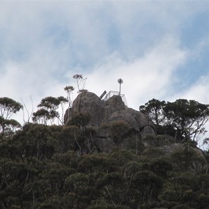 Summit from halfway along track